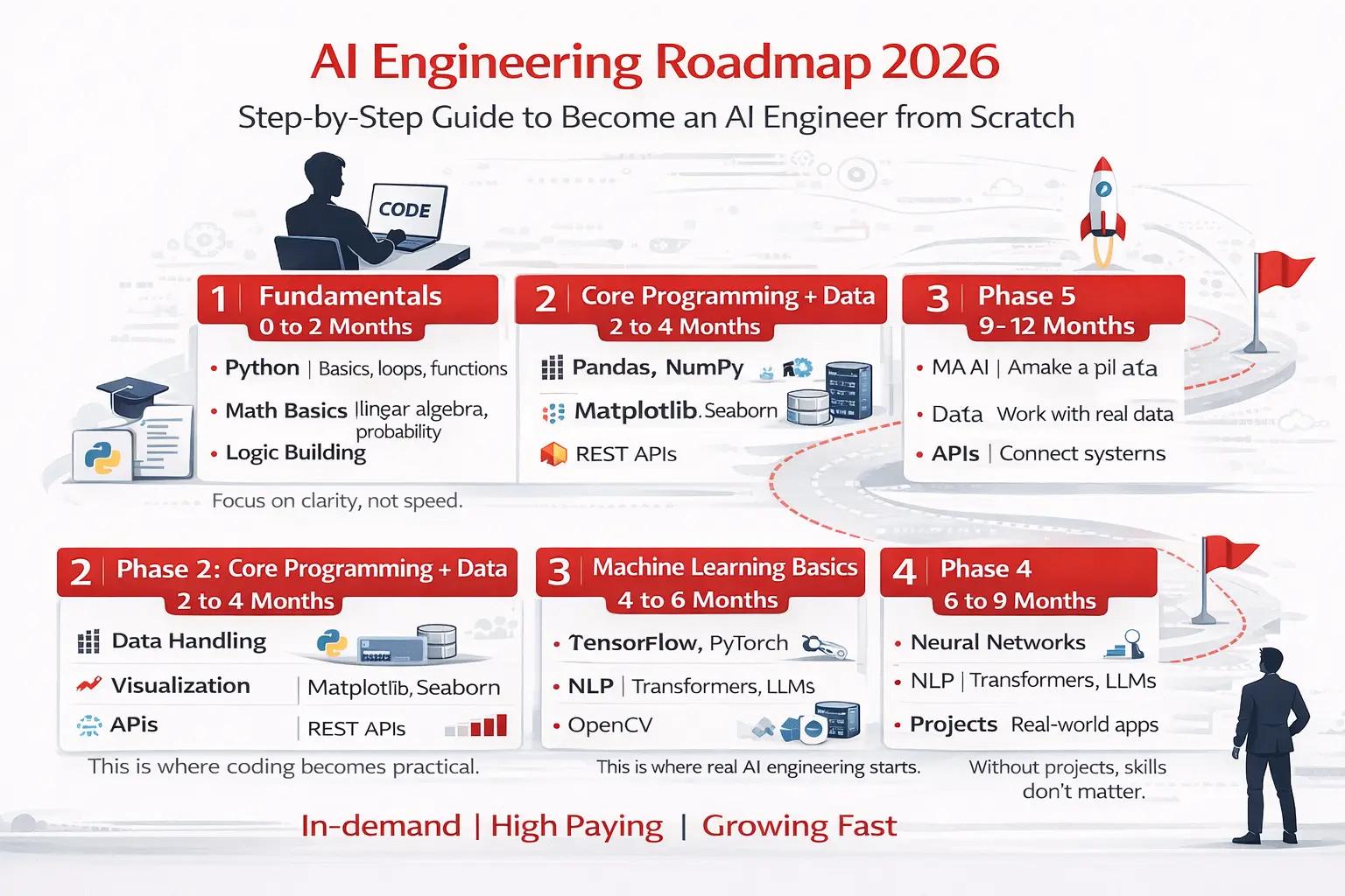 AI Engineering Roadmap 2026: Step-by-Step Guide to Become an AI Engineer from Scratch