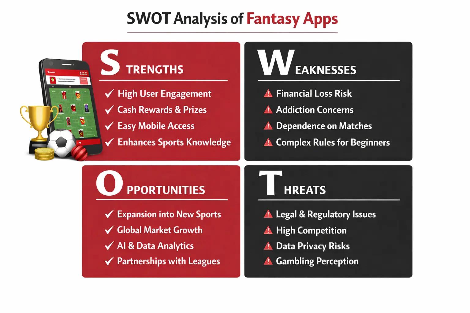 SWOT Analysis of Fantasy Apps: Growth, Challenges, and Future Potential