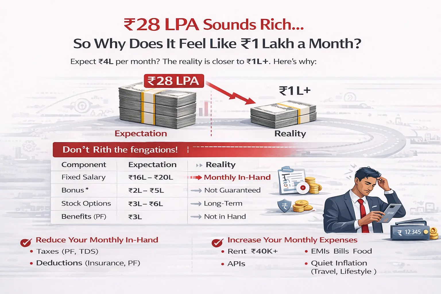 28 LPA Sounds Rich… So Why Does It Feel Like ₹1 Lakh a Month?