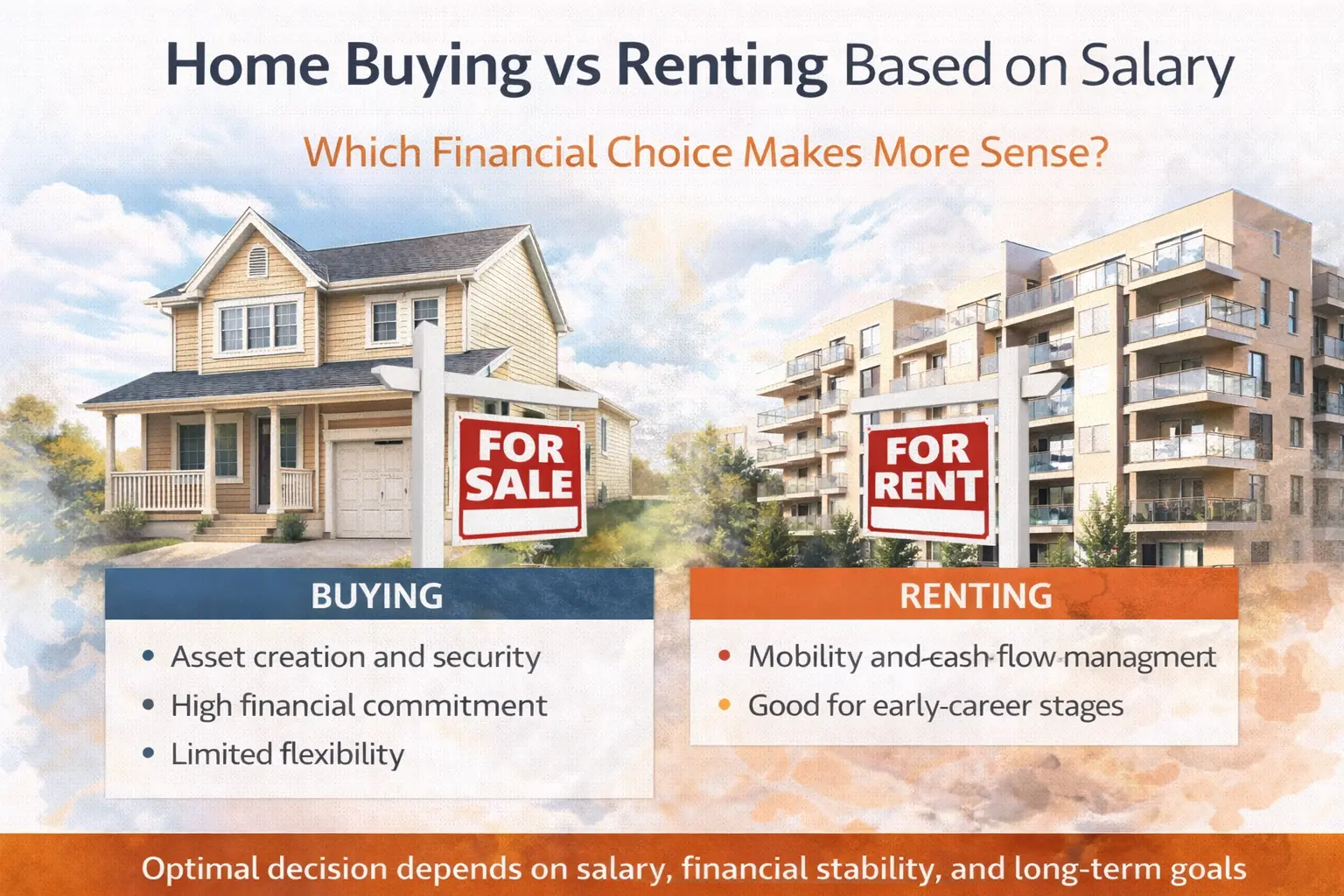 Home Buying vs Renting Based on Salary. Which Financial Choice Makes More Sense.